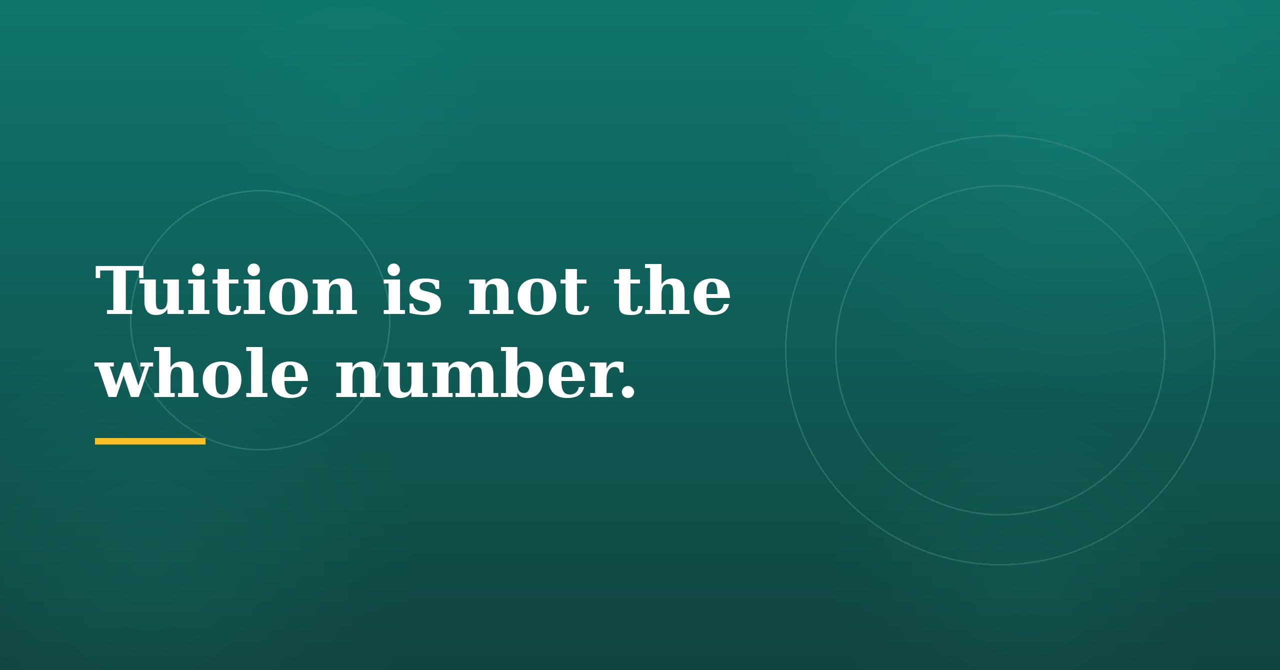 Illustration reading: Tuition is not the whole number — Premier Dental Academy of Longview