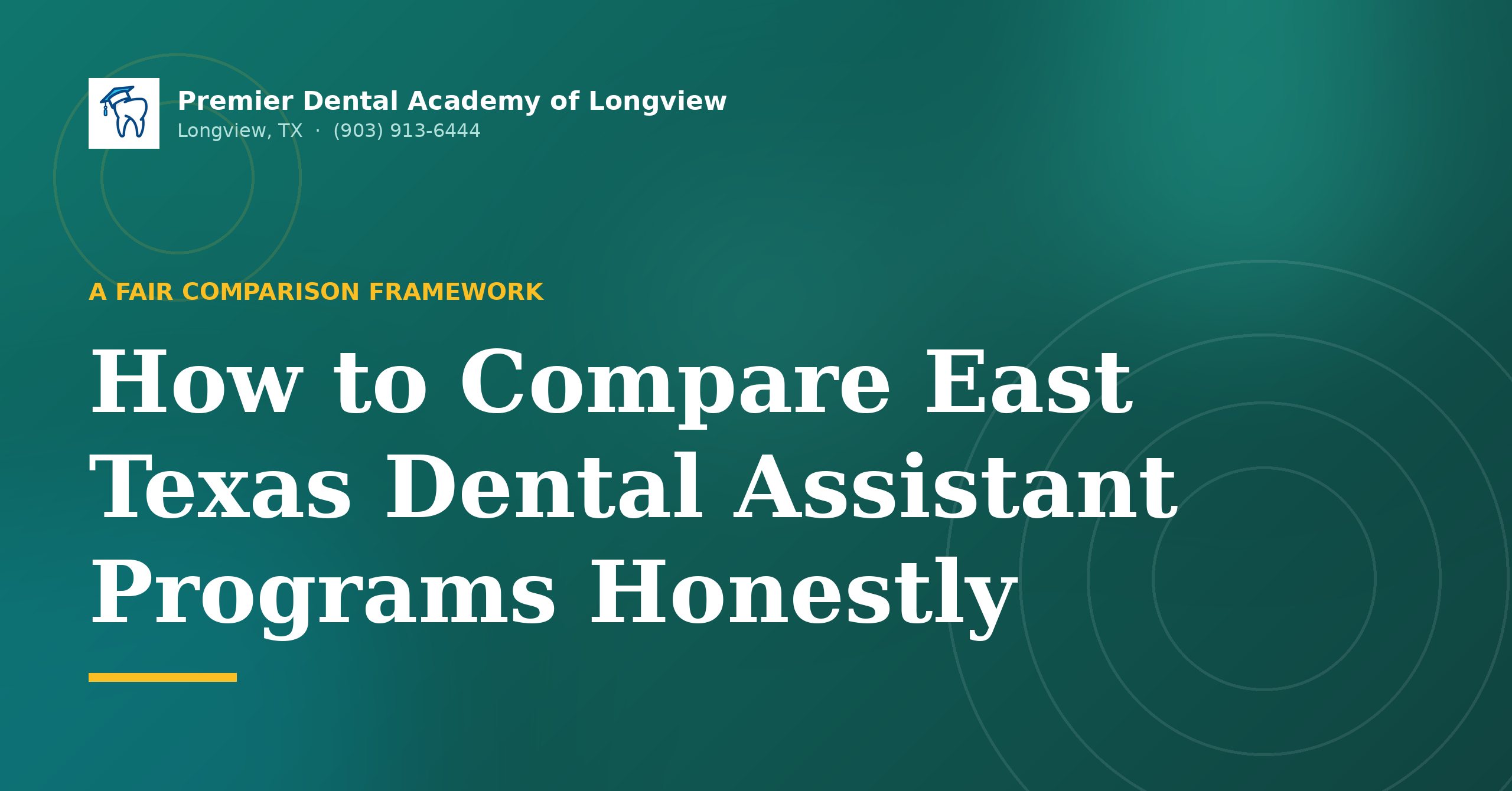 Premier Dental Academy of Longview illustration: comparing East Texas dental assistant programs
