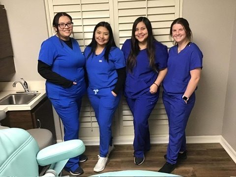 A Premier Dental Academy class lined up together at the Longview campus